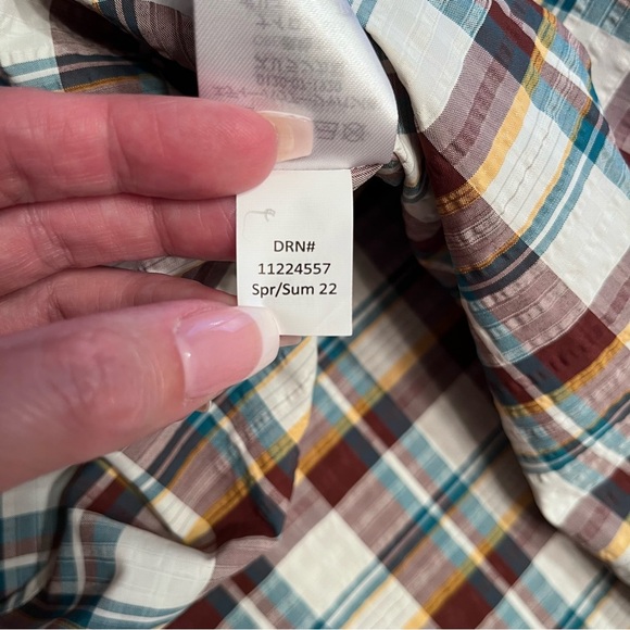 Eddie Bauer UPF 40 MR Long-Sleeve Pack It Tech Seersucker Dk Sable Size XXL - Picture 12 of 12